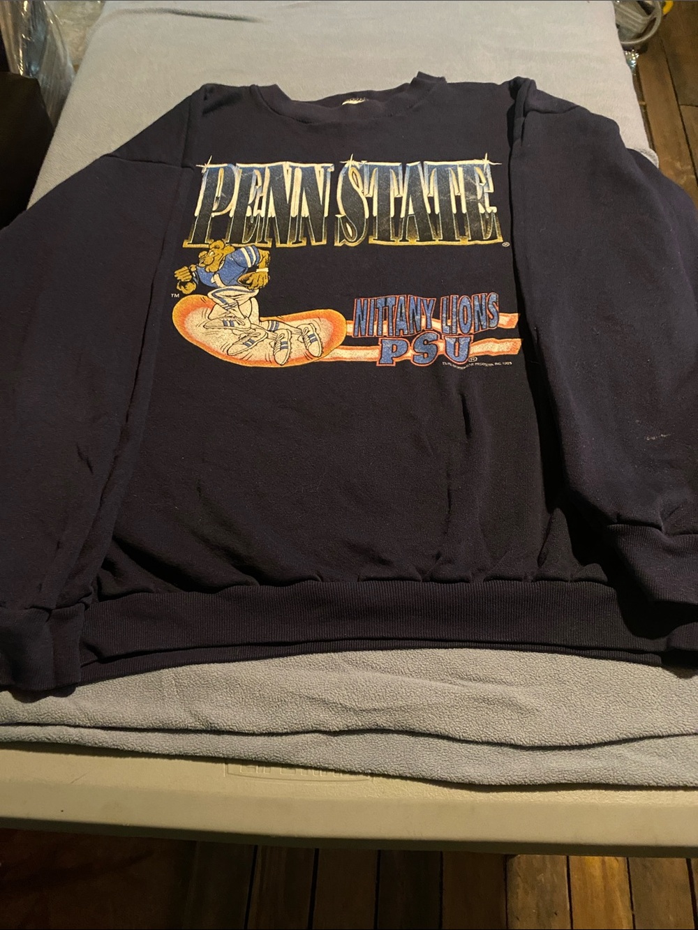Navy Graphic Crewneck Sweatshirt - Collegiate Logo